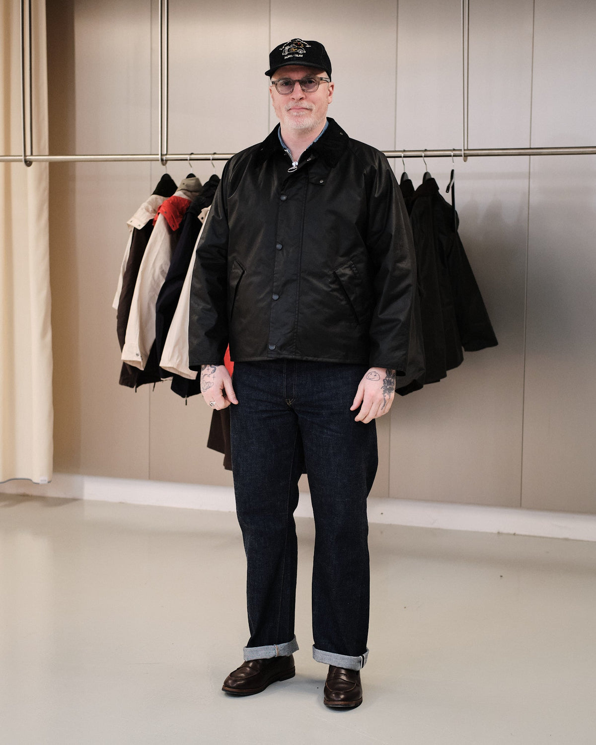 BARBOUR | OS Transport Wax Jacket Black | MEADOW